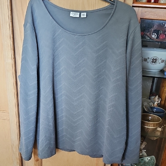 Cato Gray Scoop Neck Sweater - Picture 1 of 4